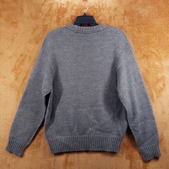 LEMAIRE Sweater Mens Small Gray Pullover Boxy Chunky Knit Wool Alpaca $895 - Picture 4 of 9